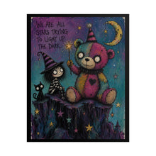 Load image into Gallery viewer, "We Are All Stars Trying To Light Up The Dark" Wall Art | Patchwork Bear Print
