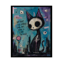 Load image into Gallery viewer, Not Every Soul Wanders Some Are Born to Light the Dark Rolled Poster — Gothic Whimsical Cat Fantasy Wall Art
