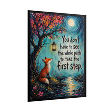 Load image into Gallery viewer, "Take the First Step" Fox Art Print - Inspirational Forest Path Wall Decor
