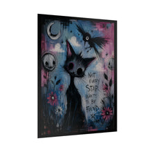 Load image into Gallery viewer, Not Every Star Wants to Be Found Rolled Poster — Gothic Whimsical Cat Fantasy Wall Art
