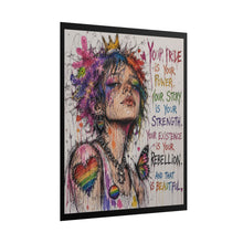 Load image into Gallery viewer, Your Tribe Is Your Power Rolled Poster – LGBTQ+ Pride Rainbow Graffiti Wall Art Print, Inspirational Queer Decor
