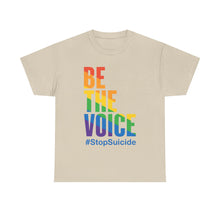 Load image into Gallery viewer, Be The Voice #StopSuicide Pride T-Shirt - Size S - 5XL
