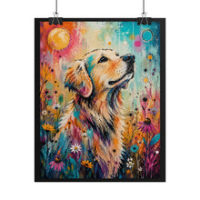 Load image into Gallery viewer, Vibrant Golden Retriever Poster - Colorful Dog Lover Wall Decor
