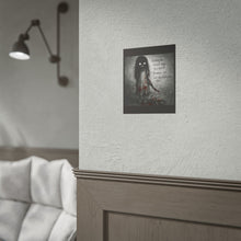 Load image into Gallery viewer, Horror Poster — Creepy Girl with Knife &amp; Quote "Hurting me... doesn't make you special"
