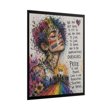 Load image into Gallery viewer, We Are Here to Live Rolled Poster – LGBTQ+ Pride Inspirational Wall Art, Rainbow Graffiti Decor Print
