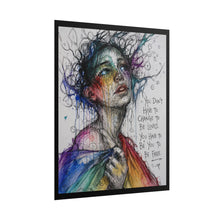 Load image into Gallery viewer, "Be You To Be Free" Pride Wall Art | Upward Facing Portrait Sketch Poster
