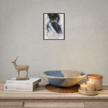 Load image into Gallery viewer, Rolled Poster — Watercolor Raven &amp; Woman Art Print with Self-Kindness Quote
