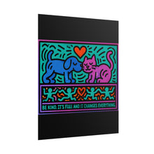 Load image into Gallery viewer, Be Kind It’s Free Rolled Poster — Bright Playful Animal Pop Art Print

