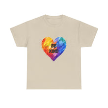 Load image into Gallery viewer, Be Kind Rainbow Heart T-Shirt - ALL Sizes - S - 5XL
