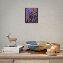 Load image into Gallery viewer, Creepy Cute Emo Friends Holding Rainbow Flag Poster - Alternative Identity Canvas Print
