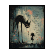 Load image into Gallery viewer, Rolled Poster — Whimsical Dark Art Print with Inspirational Quote
