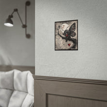 Load image into Gallery viewer, Gothic Moon Moth Poster — "Love isn't loud..." Rolled Art Print
