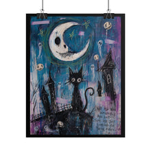 Load image into Gallery viewer, Not All Who Wander Are Lost Some Are Just Looking for Their Magic Rolled Poster — Gothic Whimsical Moonlit Fantasy Wall Art
