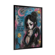 Load image into Gallery viewer, Rolled Poster — Goth Cute Art Print with ‘The Scars You Can’t See Still Shape The Way You Breathe’
