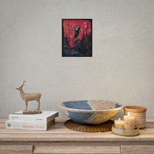 Load image into Gallery viewer, Creepy Crow Art Poster — "People Fight to Survive" Gothic Wall Art
