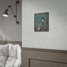 Load image into Gallery viewer, "Life Is Beautiful If You Let It Be Weird" Goth Girl Wall Art | Forest Critters Print
