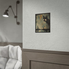 Load image into Gallery viewer, Rolled Poster — Moody Gothic Cat Art with Quote “I am not hard to love, I am just hard to understand”
