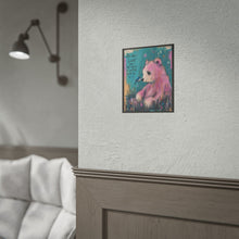 Load image into Gallery viewer, Rolled Poster — 'You Are Light' Pink Bear Inspirational Wall Art
