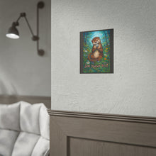 Load image into Gallery viewer, Love Yourself First Otter Poster — Whimsical Self-Care Rolled Art Print
