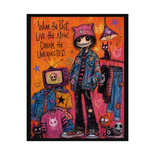Load image into Gallery viewer, Wear the Past, Live the Now, Dream the Unexpected — Gothic Vintage Fashion Poster
