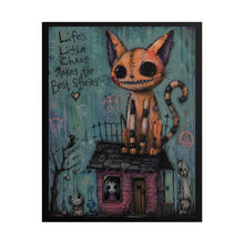 Load image into Gallery viewer, Life’s Little Chaos Makes the Best Stories Rolled Poster — Dark Cute Cat House Wall Decor
