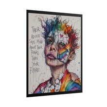 Load image into Gallery viewer, "Their Advice" Pride Art | Ink Sketch Rainbow Watercolor Portrait Poster
