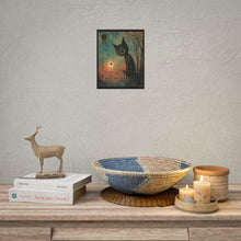 Load image into Gallery viewer, Rolled Poster – 'The Smallest Light Still Breaks the Dark' Cat Art Print
