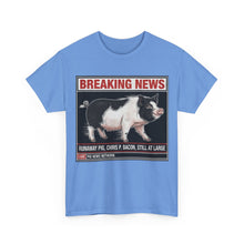 Load image into Gallery viewer, Chris P. Bacon Runaway Pig Breaking News T-Shirt - Size S - 5XL

