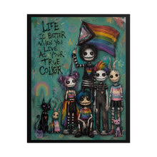 Load image into Gallery viewer, Dark Fantasy Emo Authenticity Print - "Life Is Better When You Live As Your True Color"
