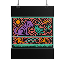 Load image into Gallery viewer, Be Kind Everywhere Rolled Poster — Colorful Pop Art Inspirational Wall Decor
