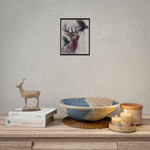 Load image into Gallery viewer, Stag &amp; Crows Art Poster — "We Claw at the Darkness" Rolled Wall Print

