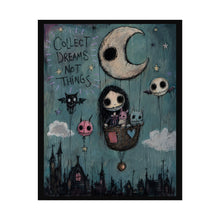 Load image into Gallery viewer, “Dream Collector” Creepy Cute Goth Girl Wall Art

