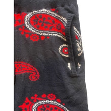 Load image into Gallery viewer, Maison Article Shorts Adult Large Paisley Sweater Luxury Drawstring Black Mens
