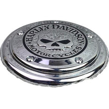 Load image into Gallery viewer, Harley Davidson Horn Cover Chrome Skull Motorcycle Accessory 5-Hole Flat

