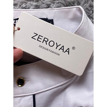 Load image into Gallery viewer, ZEROYAA Shirt Mens Extra Large White Black Country Western Cowboy Embroidery NWT
