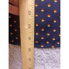 Load image into Gallery viewer, Tempted Los Angeles Blouse Womens 2XL Navy Blue Bloomcore Mature Ruffle Tie

