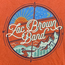 Load image into Gallery viewer, Zac Brown Band Shirt Mens Small Spell Out Country Western Orange Festival
