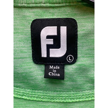 Load image into Gallery viewer, FootJoy Polo Shirt Mens Large Green Heathered Performance Embroidery Methodist U
