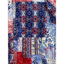 Load image into Gallery viewer, Allison Daley Shirt Womens 10 Patchwork AOP Patriotic Mature Button Down
