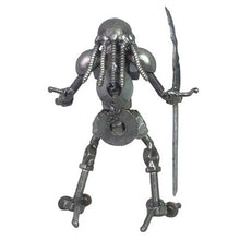 Load image into Gallery viewer, Predator Figurine Scrap Metal Art Industrial Steampunk Alien Warrior Statue
