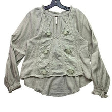 Load image into Gallery viewer, Free People Shirt Womens Extra Small Gauzy Lace Embroidered Festival Boho
