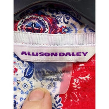Load image into Gallery viewer, Allison Daley Shirt Womens 10 Patchwork AOP Patriotic Mature Button Down
