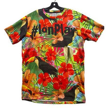 Load image into Gallery viewer, #ionplay Shirt Womens 2XL Toucan Floral Rainbow Festival Hip Hop Streetwear
