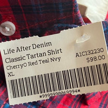 Load image into Gallery viewer, Life After Denim Shirt Mens Extra Large Tartan Plaid Preppy Academia Career NWT
