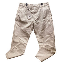 Load image into Gallery viewer, Zara Pants Womens 32 (37x28) Beige Trousers Casual Cropped Stretch NWT

