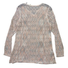Load image into Gallery viewer, Soft Surroundings Sweater Womens Medium Lace Beachy Coastal Preppy Academia
