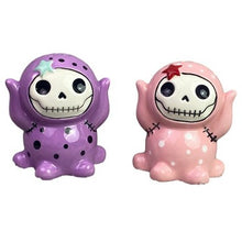 Load image into Gallery viewer, Furrybones Salt Pepper Shakers Set Octopus Skull Kitchen Decor NIB
