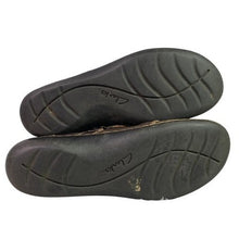 Load image into Gallery viewer, Clarks Shoes Womens 8M Brown Leather Slip On Strappy Loafers
