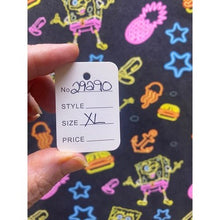 Load image into Gallery viewer, Nickelodeon Shirt Mens Extra Large Spongebob Neon Trippy Hip Hop Black AOP
