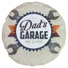 Load image into Gallery viewer, Spooniques Dad's Garage Stepping Stone Wall Sign Garden Decor Man Cave
